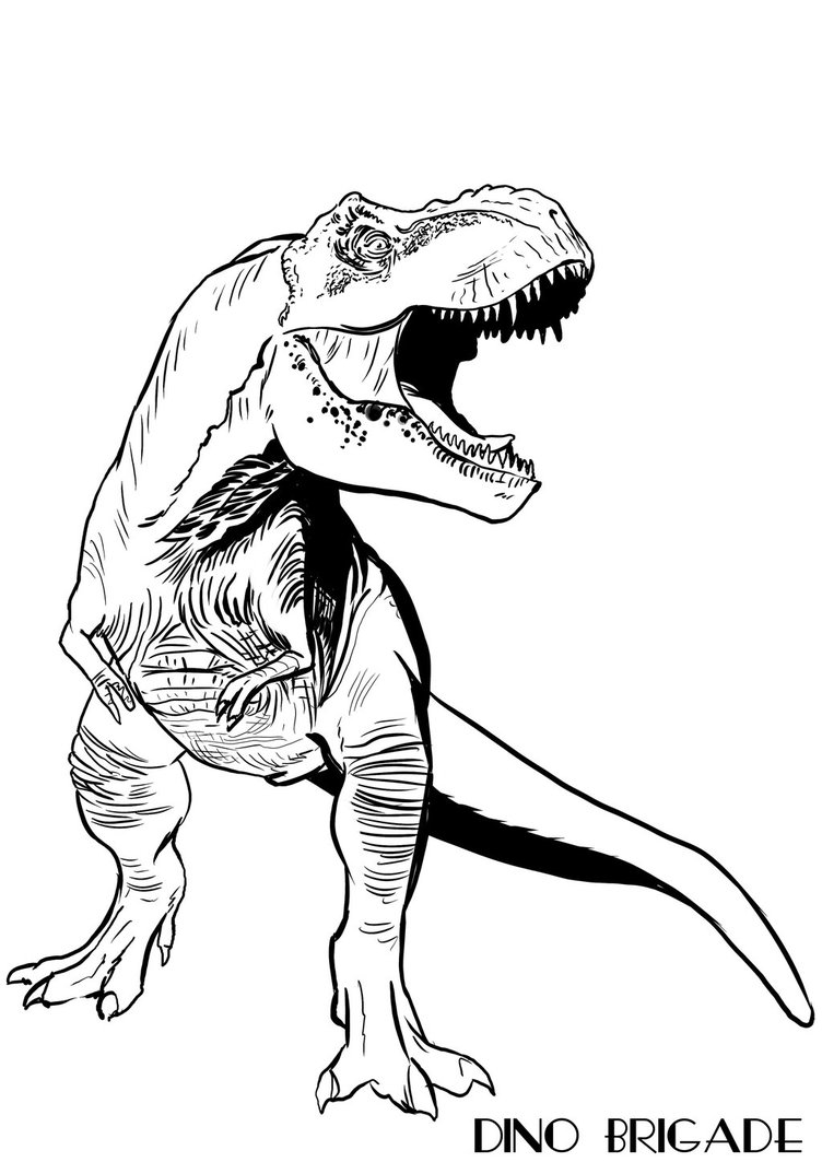 simple drawing of a dead t rex