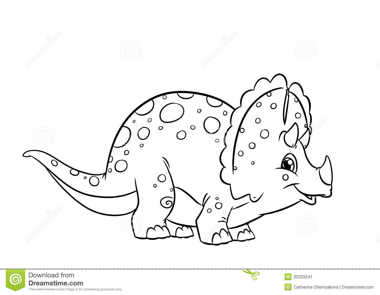 triceratops coloring page