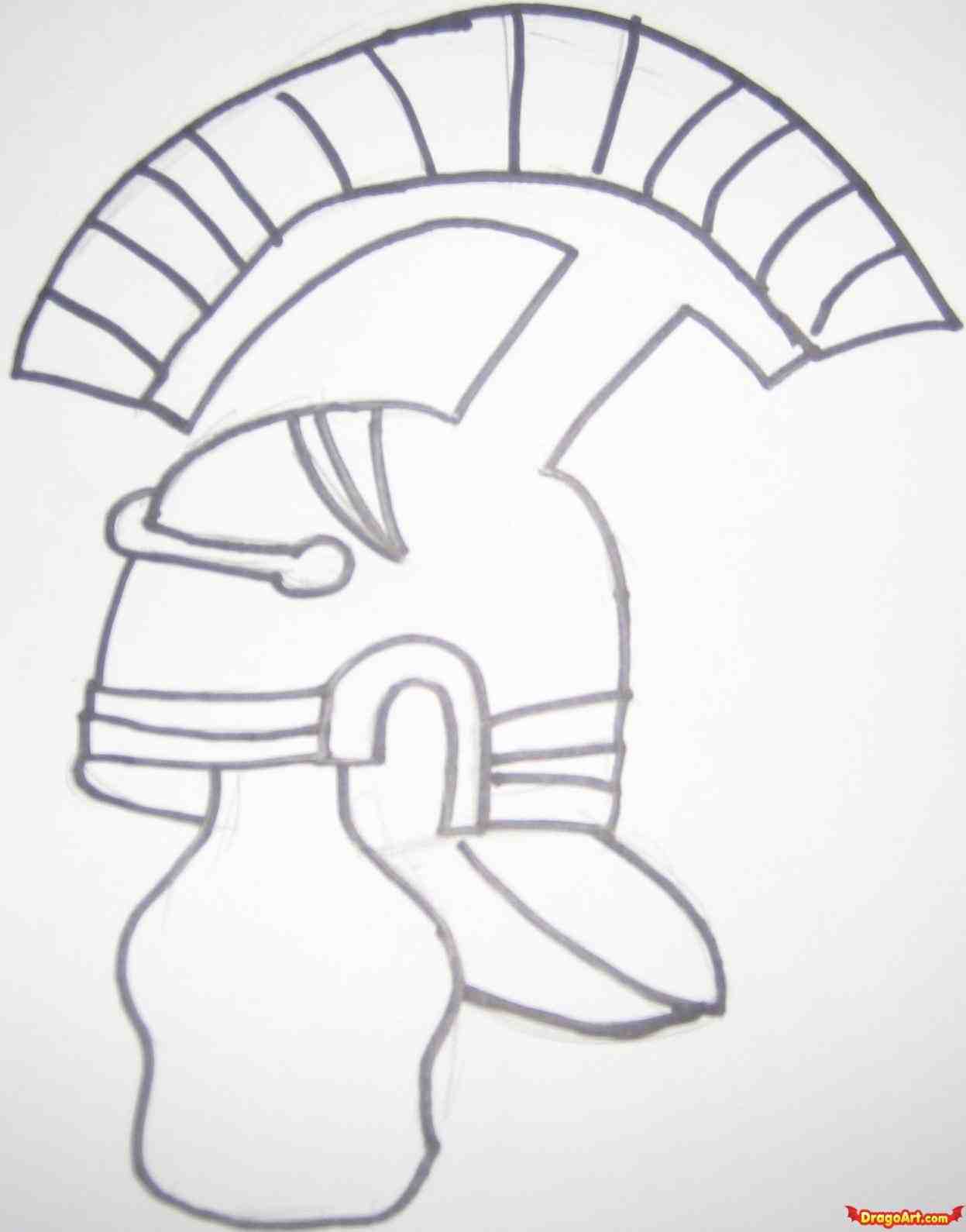 Шлем Римского легионера карандаш