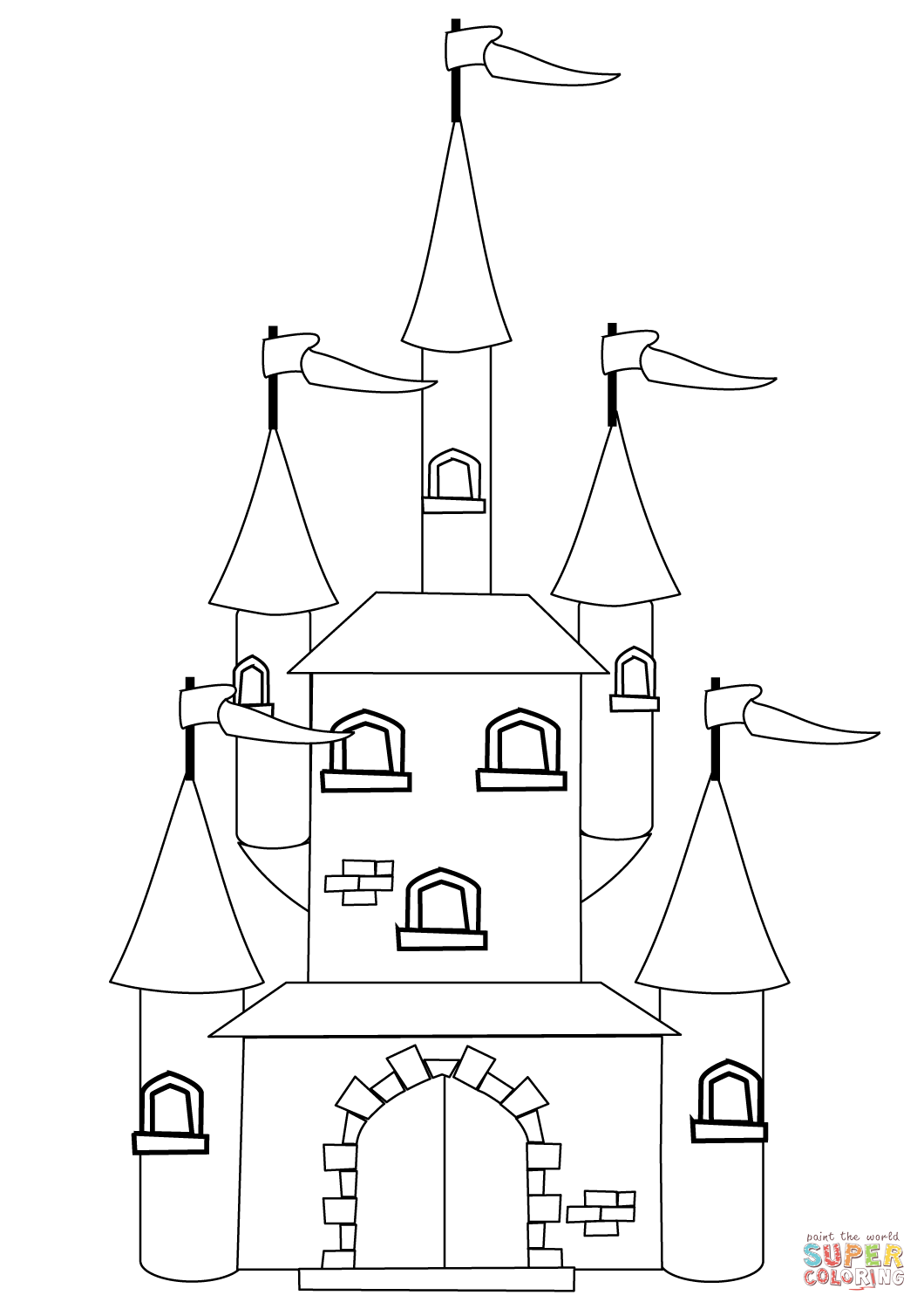 Disney Castle Drawing Simple at GetDrawings Free download