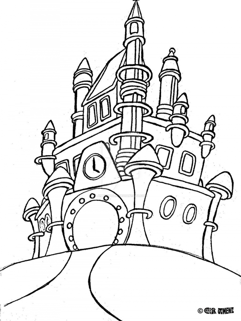 Disney Castle Drawing Step Step at GetDrawings | Free download