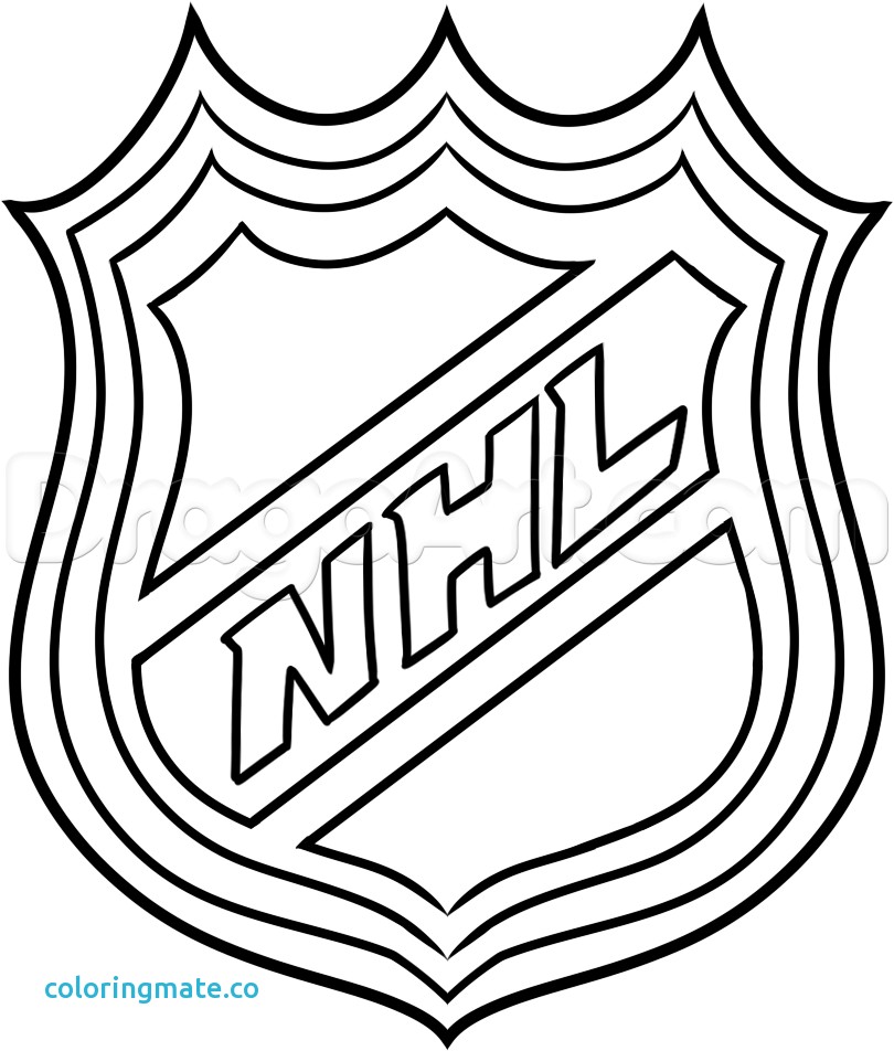 Cute Nhl Hockey Team Logos Coloring Pages with simple drawing