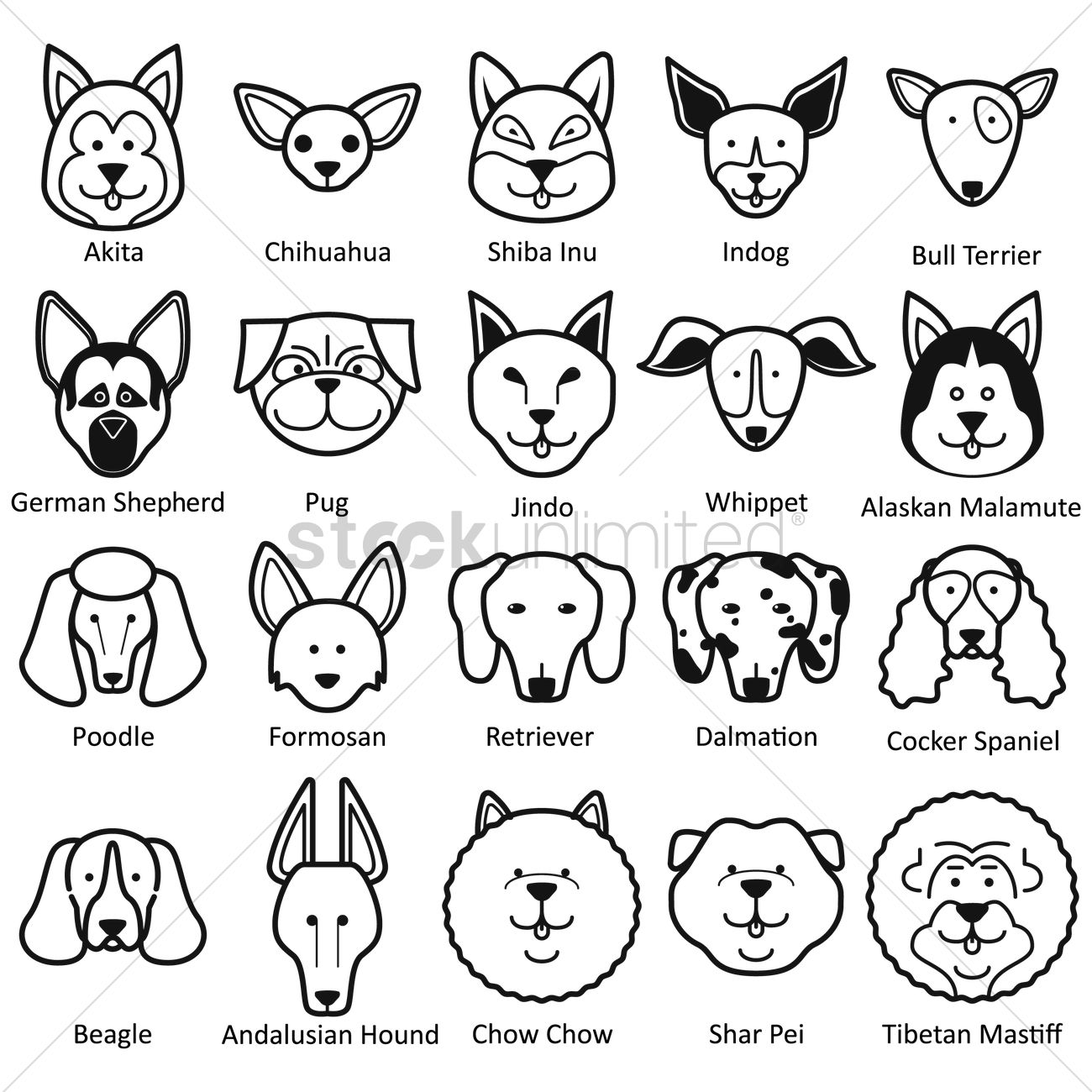 Dog Face Line Drawing at GetDrawings Free download