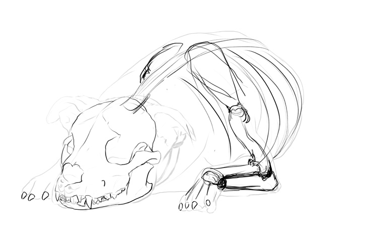 Dog Skeleton Drawing at GetDrawings | Free download