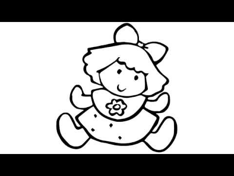 Easy Doll Sketch For Kids - Georgiananyc