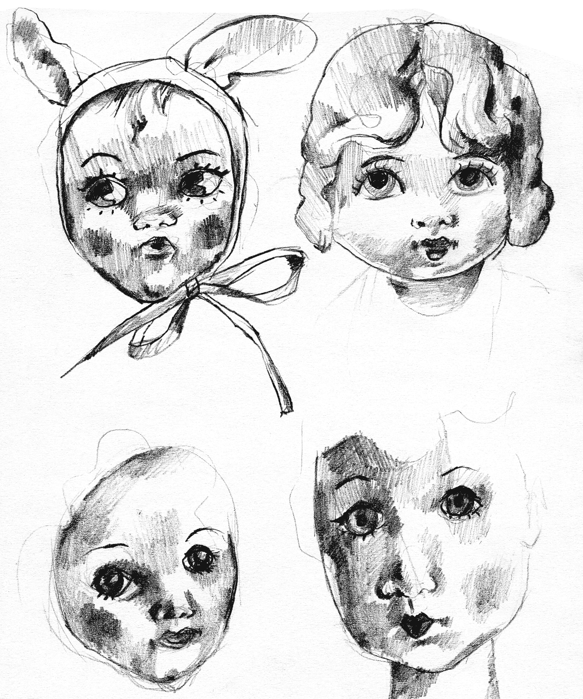 Doll Face Drawing at GetDrawings | Free download