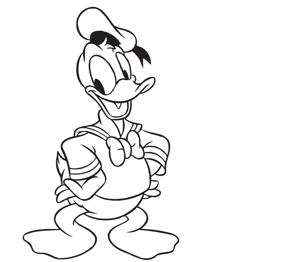 Donald Duck Cartoon Drawing at GetDrawings | Free download