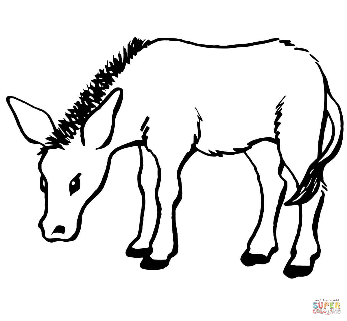 Donkey Drawing Outline at GetDrawings Free download