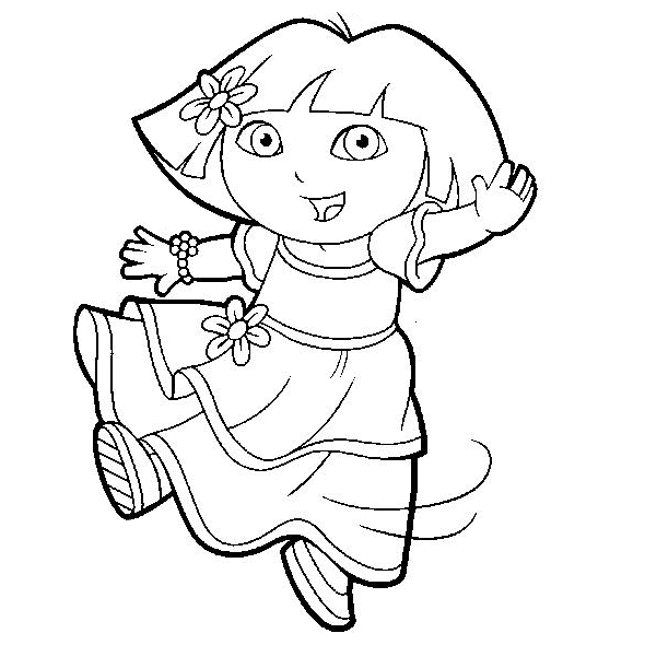 590x590 Dora The Explorer Coloring Pages