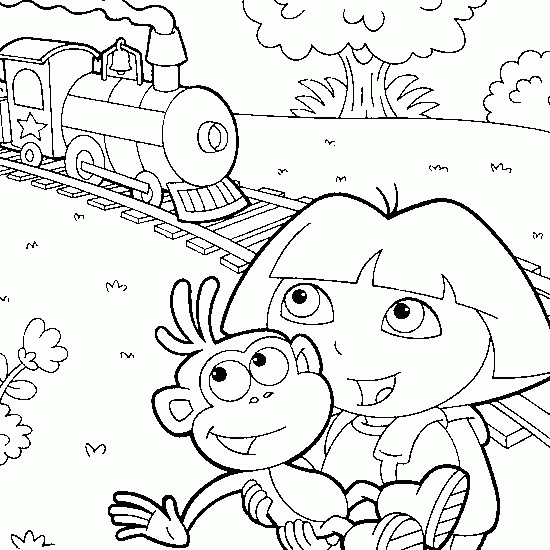 550x550 Dora The Explorer Coloring
