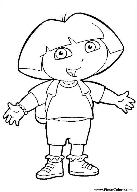 567x794 Drawings To Paint Amp Colour Dora The Explorer