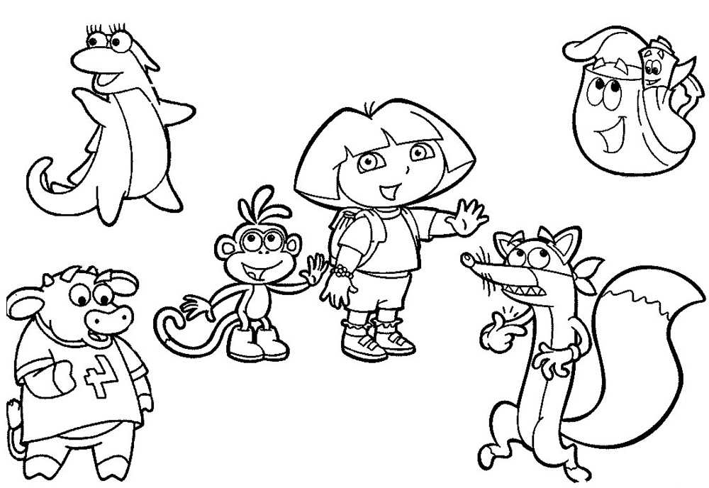 1000x688 25 Wonderful Dora The Explorer Coloring Pages Httpprocoloring