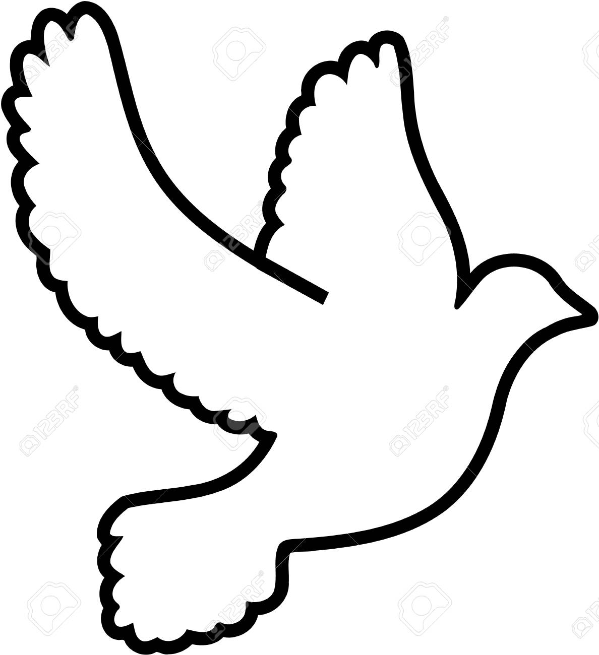 Dove Drawing Outline at GetDrawings | Free download