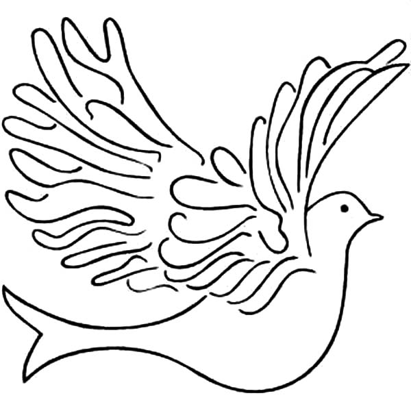 Dove Drawing Outline at GetDrawings | Free download