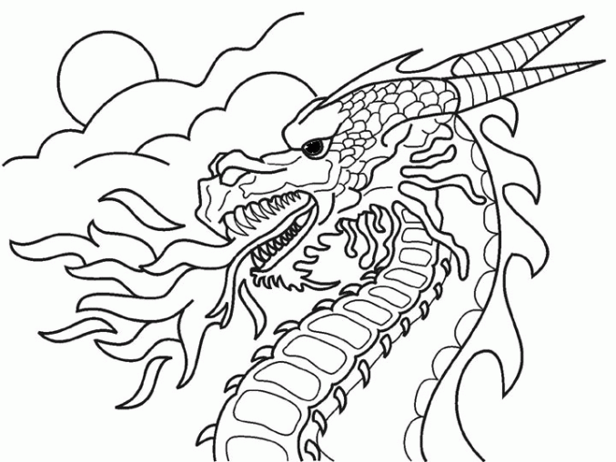 Dragon Breathing Fire Drawing at GetDrawings | Free download