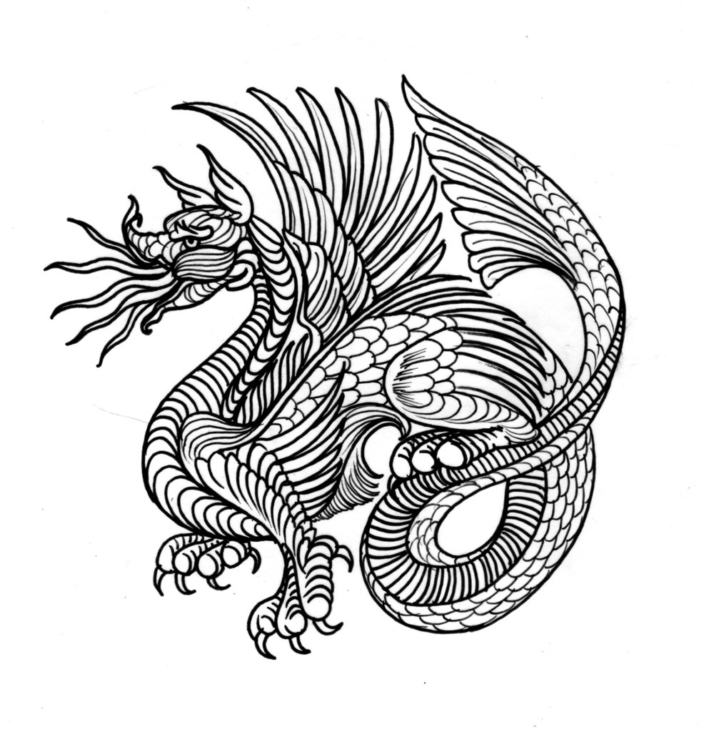 Dragon Fish Drawing at GetDrawings Free download