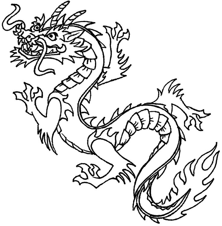 Featured image of post Dragon Outline Drawing For Kids