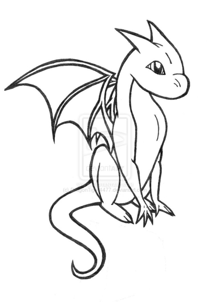 Dragon Outlines For Drawing at GetDrawings | Free download