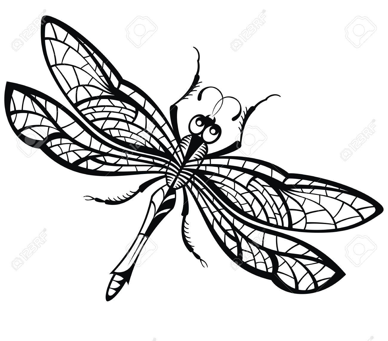 Dragonfly Outline Drawing At GetDrawings | Free Download