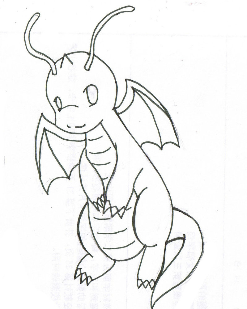 Dragonite Drawing at GetDrawings | Free download