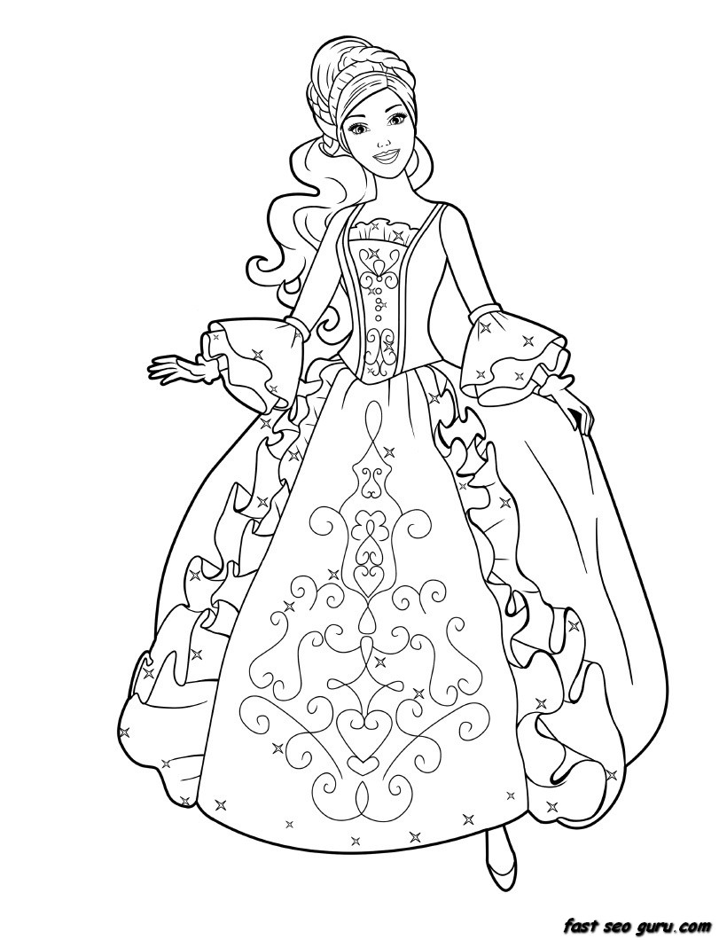Here is coloring pages of princess and heroes from girls movies. 