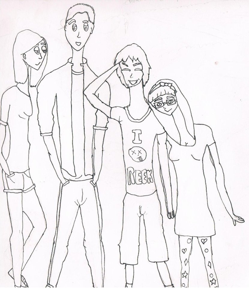 Drawing outlines of people