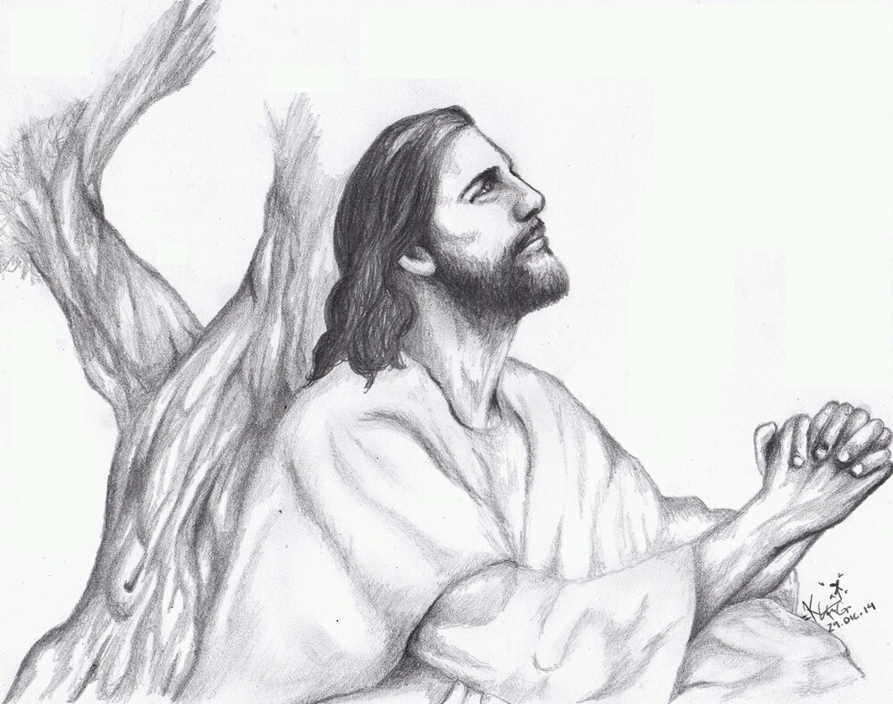 Cute Sketch Drawing Of Jesus Christ for Adult