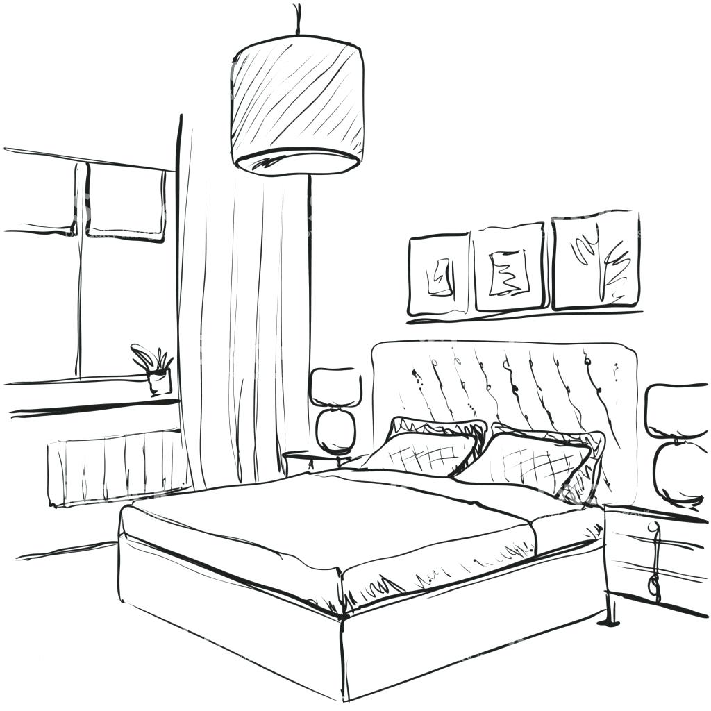 The Best Free Bedroom Drawing Images Download From 806 Free