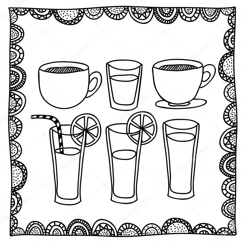 Drinks Drawing at GetDrawings | Free download