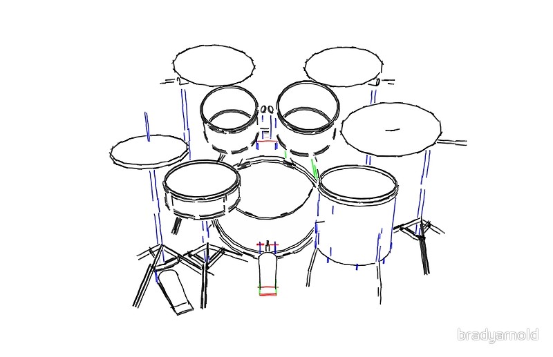 Drum Kit Drawing at GetDrawings Free download