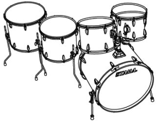 Drum Kit Drawing At Getdrawings 