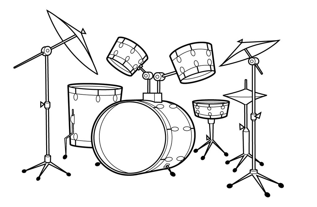 Drum Kit Drawing at GetDrawings | Free download