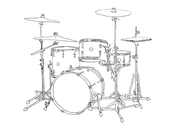 Drumset Drawing at GetDrawings Free download