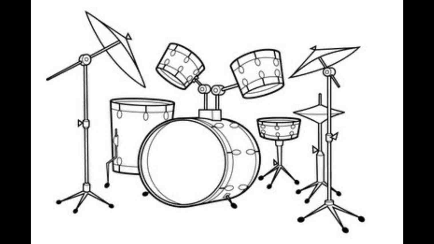 How To Draw A Drum Set Step By Step