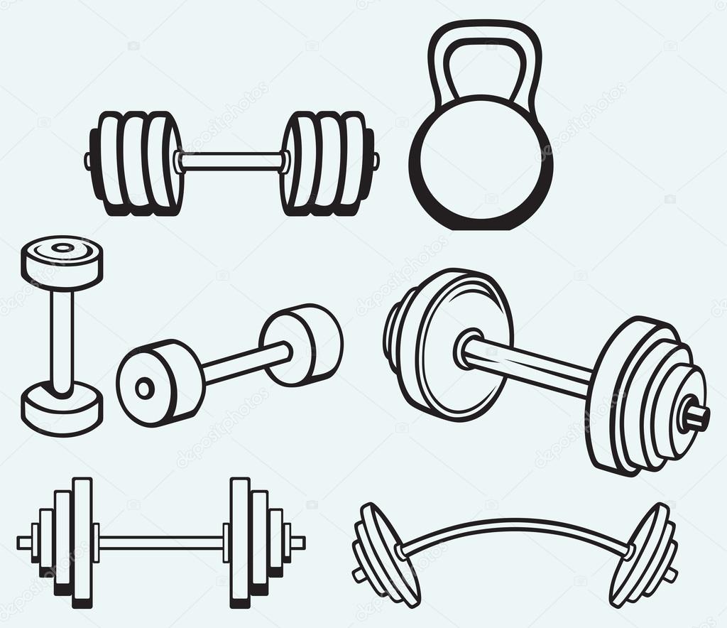 How To Draw Dumbbells