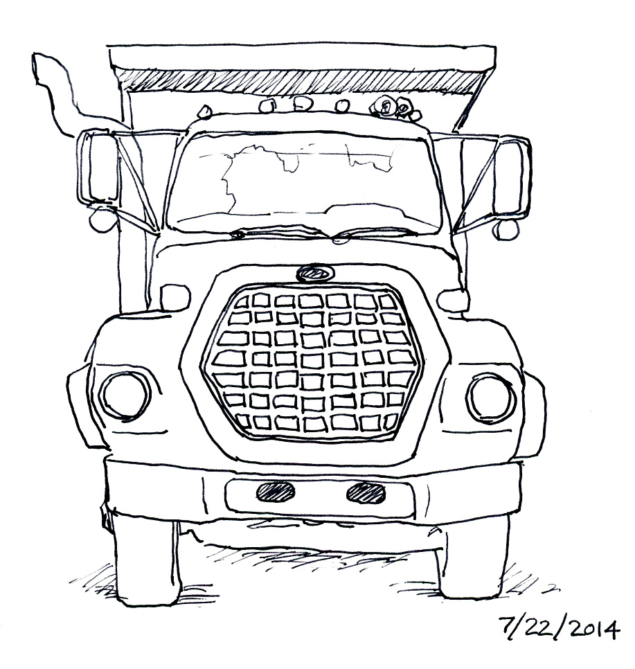 Dump Truck Drawing at GetDrawings | Free download