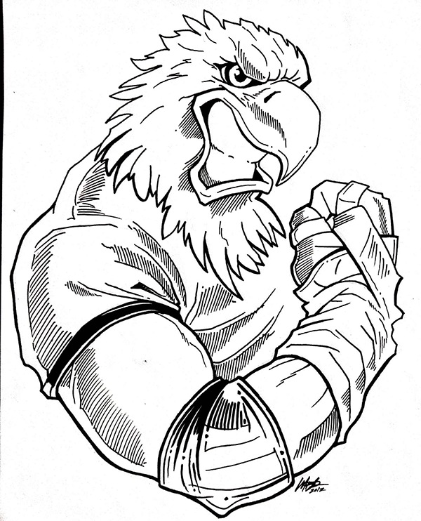 Eagle Mascot Drawing at GetDrawings | Free download