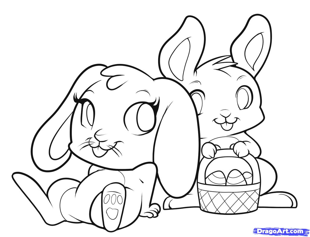 Easter Bunny Drawing Printable