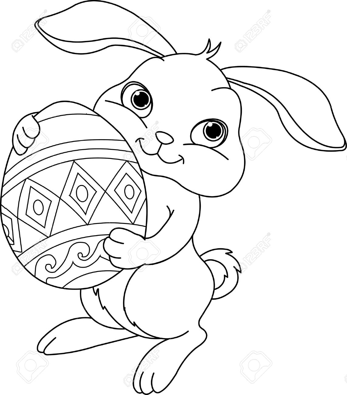 Easter Bunny Line Drawing at GetDrawings Free download