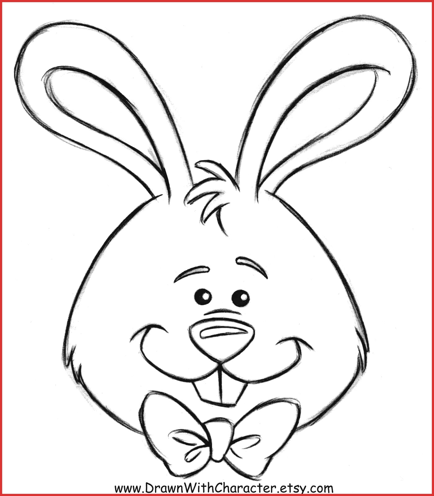 Easy Bunny Face Drawing at GetDrawings | Free download
