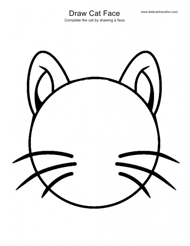 Easy Cat Face Drawing at GetDrawings | Free download