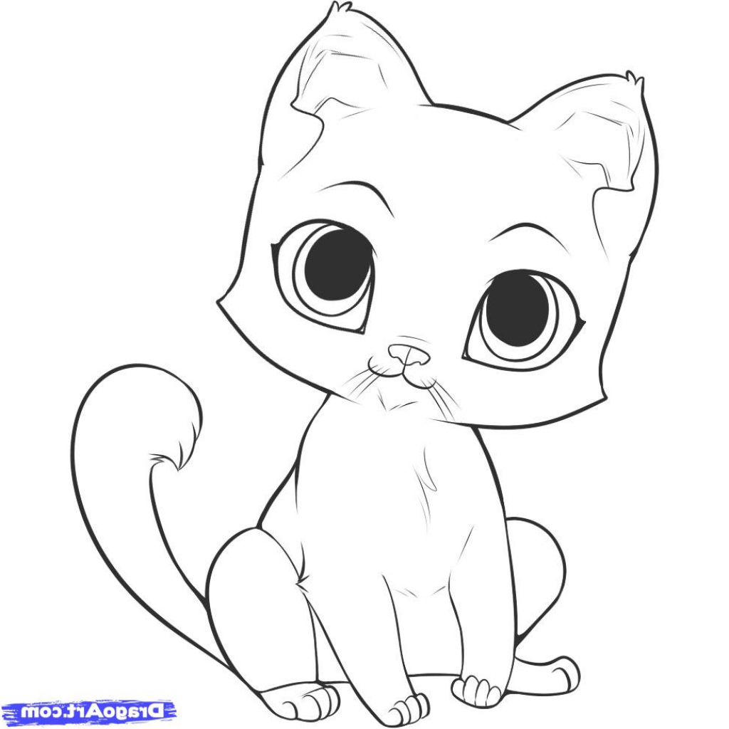 Easy Cute Cat Drawing at GetDrawings | Free download