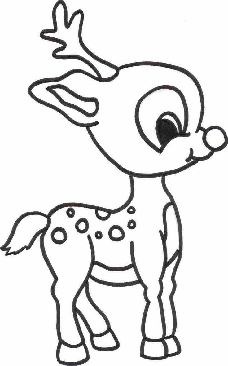 Easy Deer Head Drawing at GetDrawings | Free download