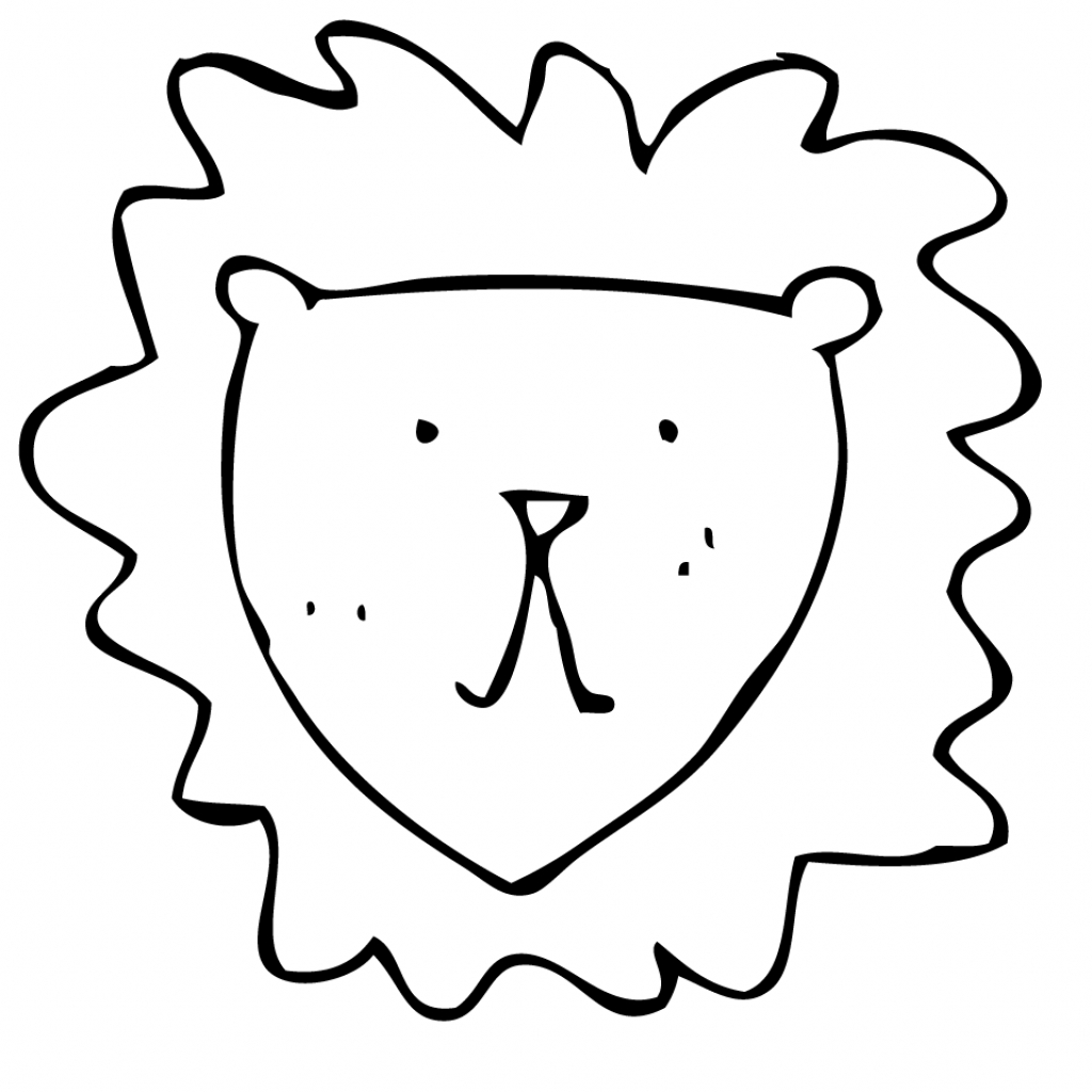 Cartoon Lion Face Drawing Easy : Download Cute Lion Clipart Black And