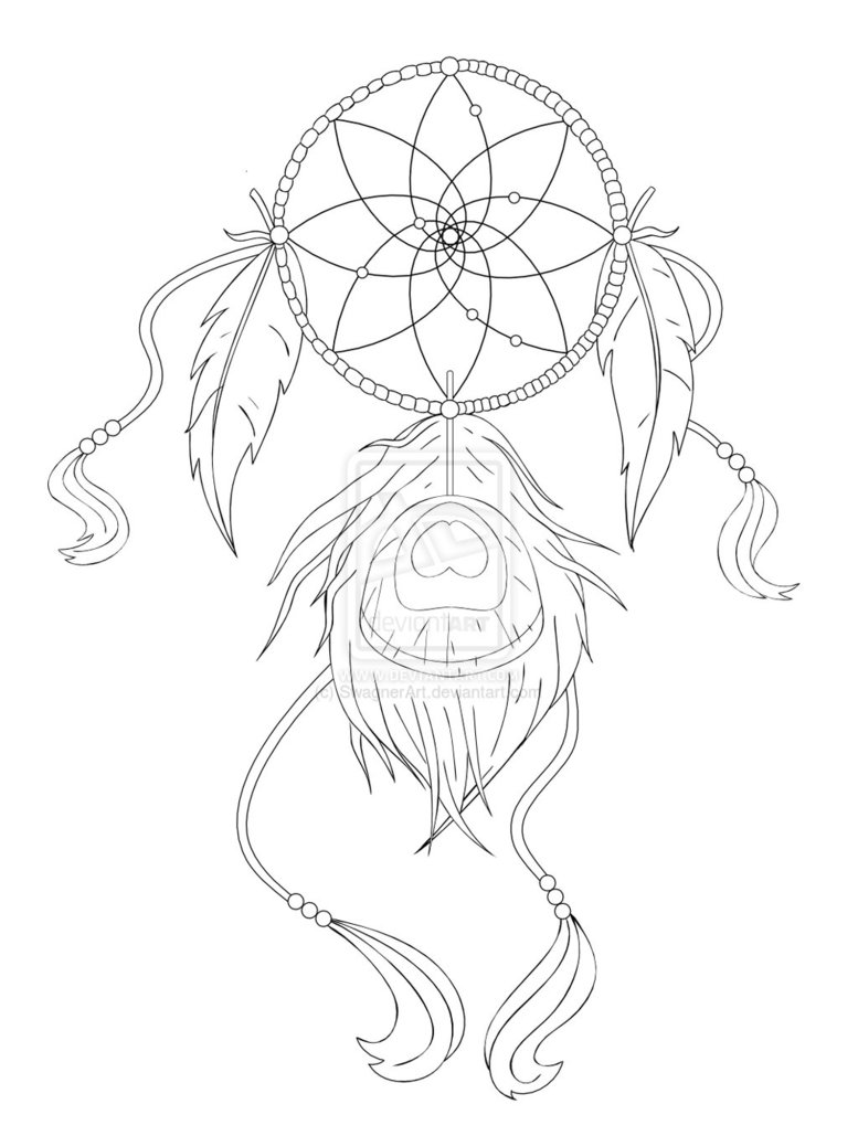 Easy Dreamcatcher Drawing at GetDrawings | Free download