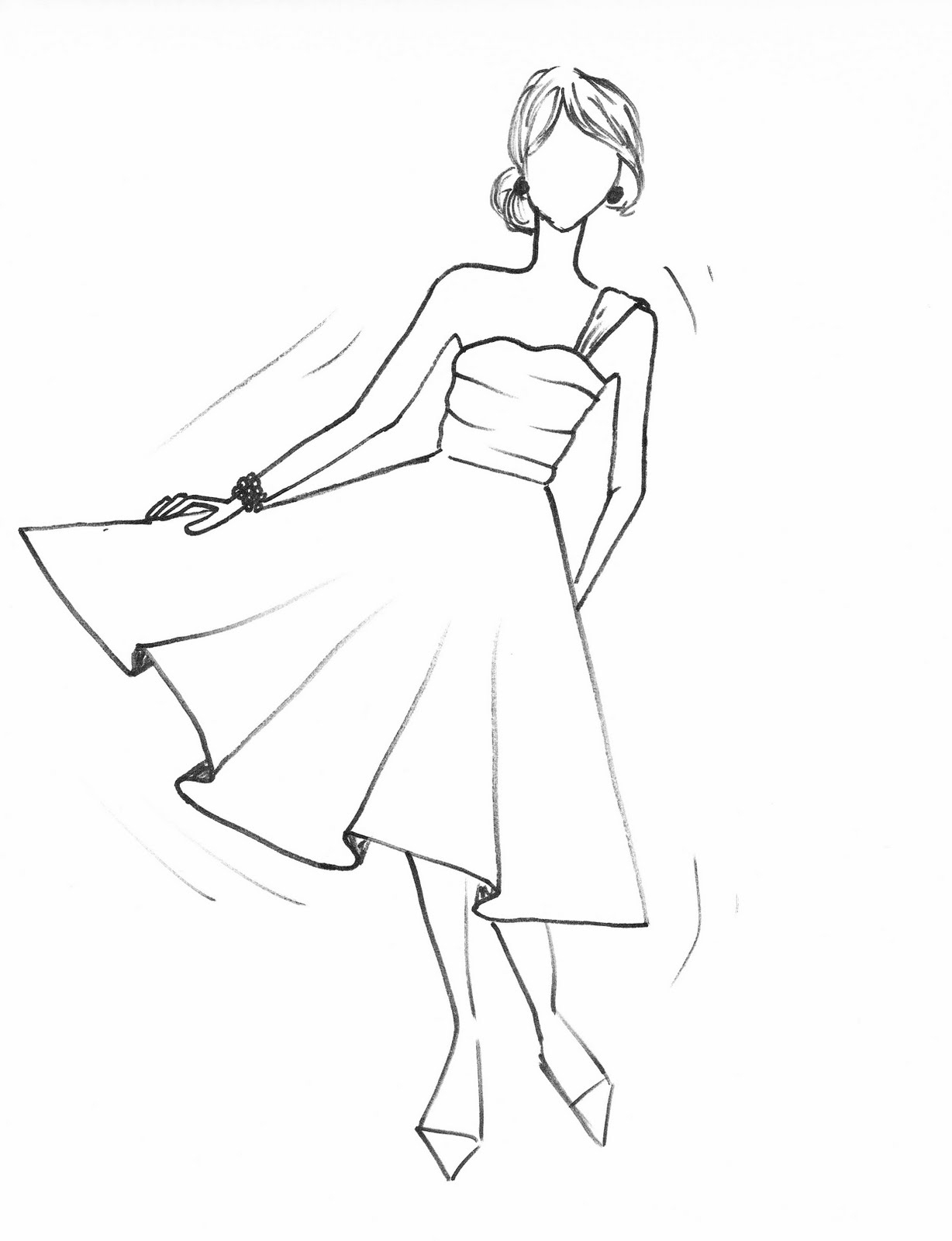 Easy Dress Drawing at GetDrawings Free download
