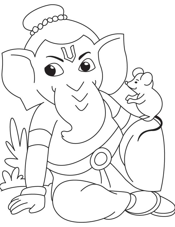 Colour Drawing Of Ganesha - Ganesh Chaturthi Special | Draw Cute Bal