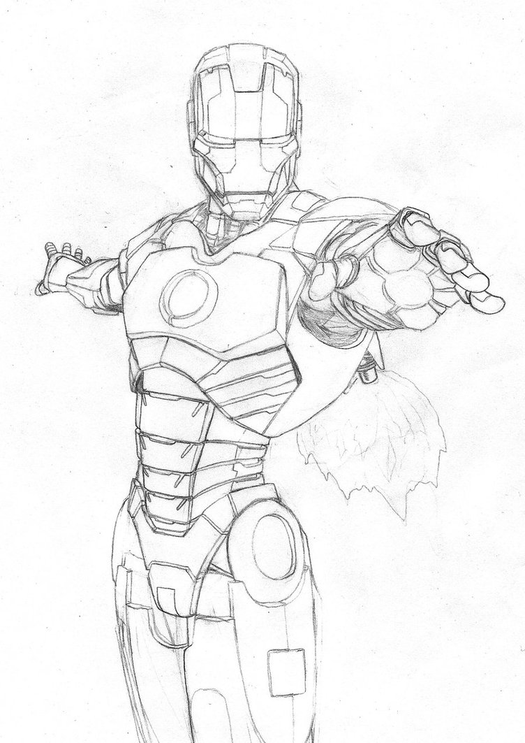 Easy Iron Man Drawing at GetDrawings | Free download