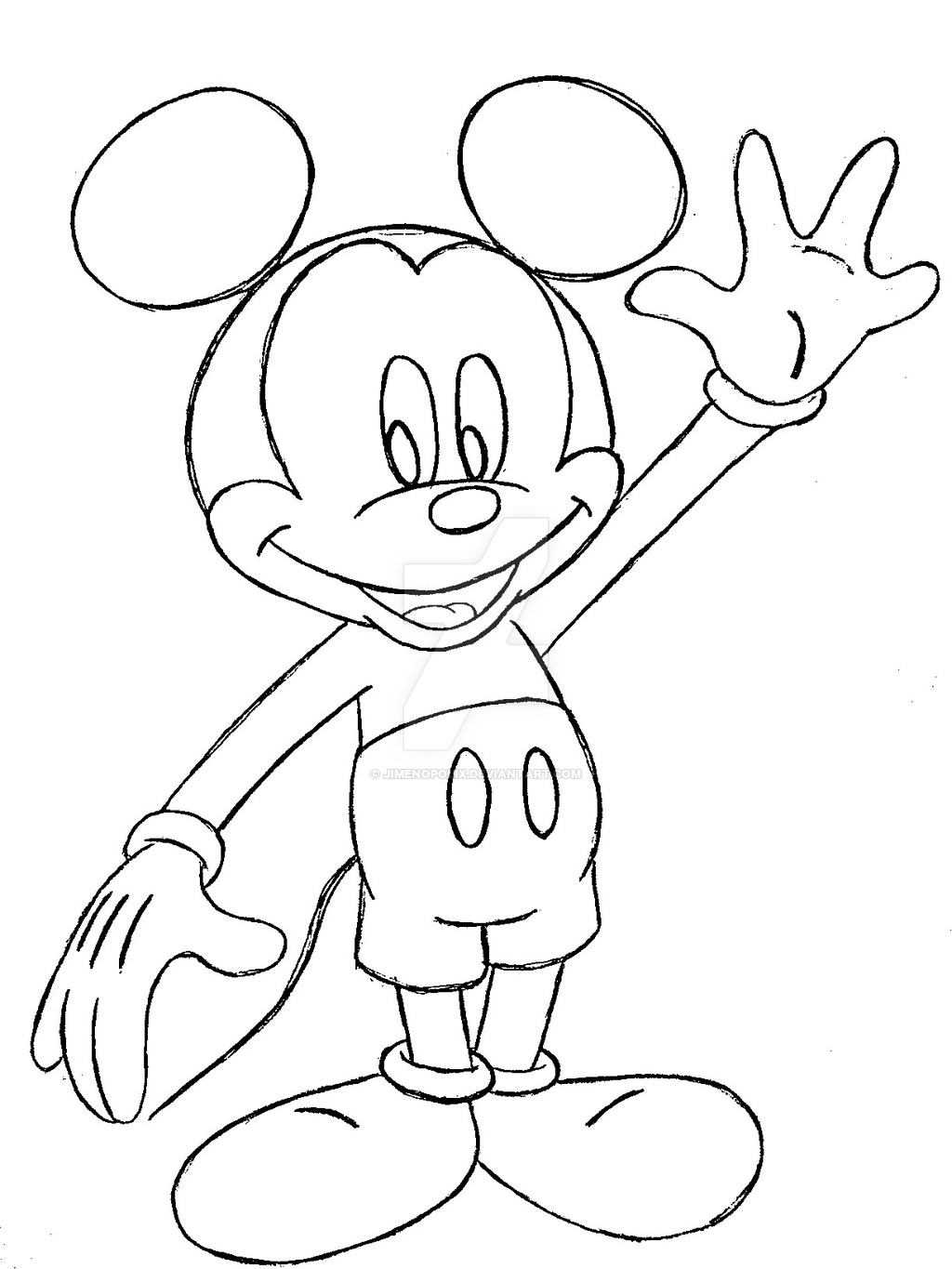 Easy Mickey Mouse Drawing at GetDrawings | Free download