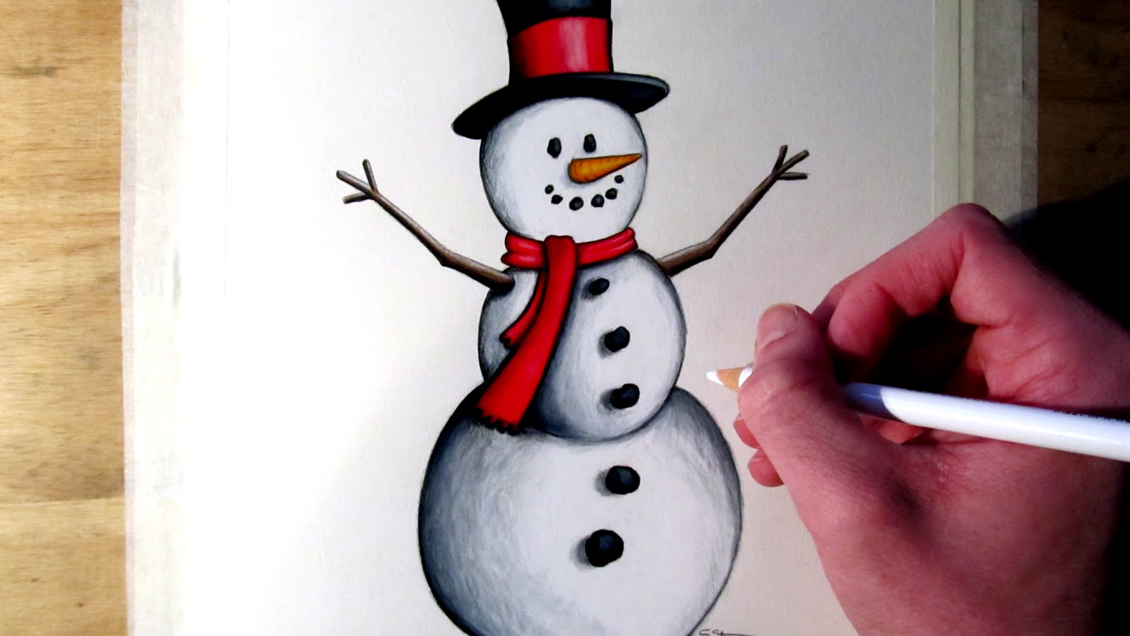 Easy To Draw Snowman